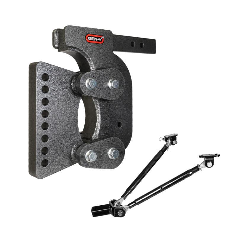 GEN-Y Hitch Gen-Y The Boss Torsion-Flex 2in Weight Distribution Shank 12.5in Drop 16K Hitch w/Stabilizer Kit