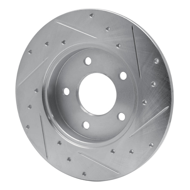 R1 Concepts R1 92-05 Buick LeSabre Rear Left Drilled & Slotted Silver Brake Rotor