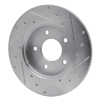 R1 Concepts R1 92-05 Buick LeSabre Rear Left Drilled & Slotted Silver Brake Rotor