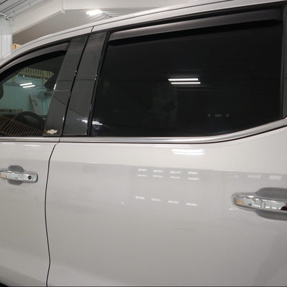 Putco 19-20 Chevy Silv Dbl/Crew Cab - Bow Tie Etching (Black Platinum) Black Platinum Pillar Posts