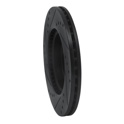 R1 Concepts R1 13-19 Nissan SENTRA Front Right Drilled & Slotted Black Brake Rotor