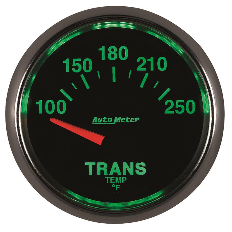 Autometer GS 52mm 100-250 Degree F Short Sweep Electronic Transmission Temperature Gauge