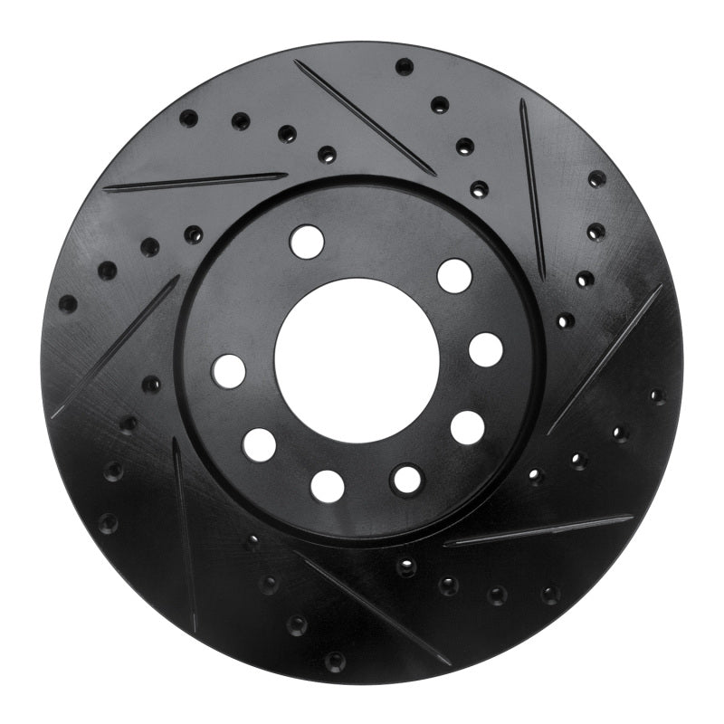 R1 Concepts R1 03-11 Cadillac BLS (Mexico) Front Right Drilled & Slotted Black Brake Rotor