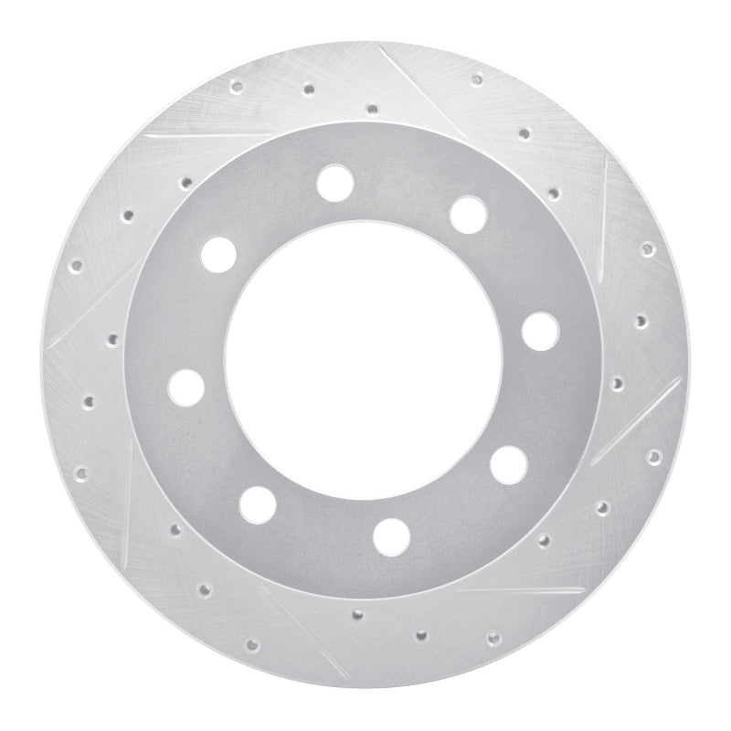 R1 Concepts R1 99-07 Ford E-350 Club Wagon Rear Right Drilled & Slotted Silver Brake Rotor