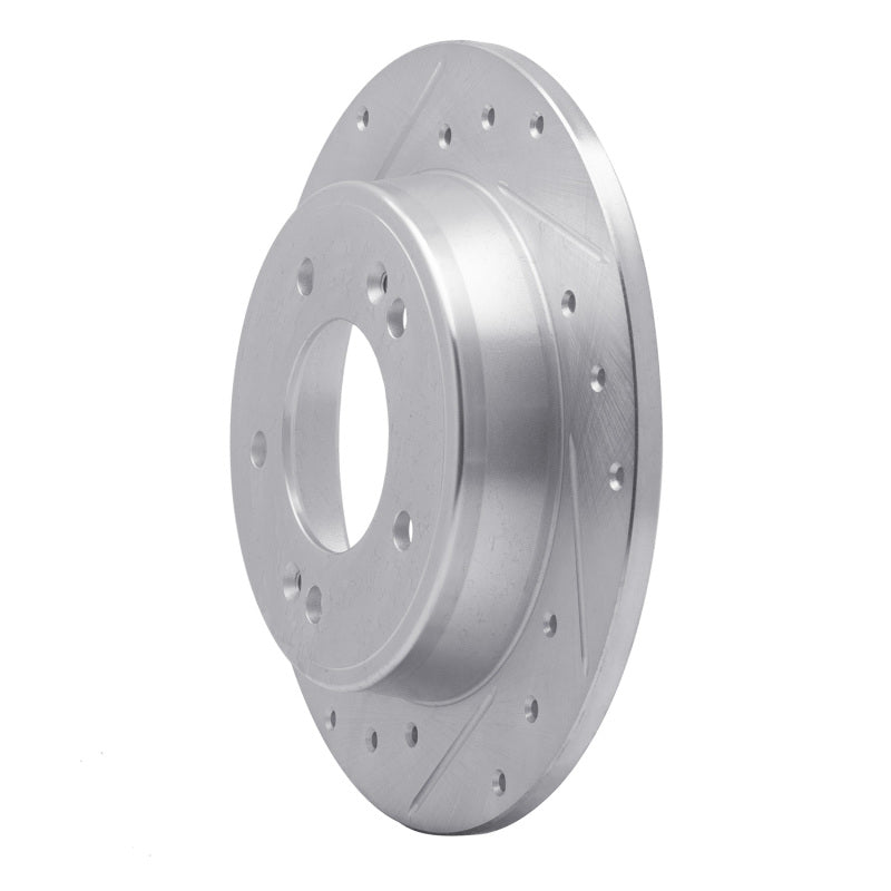 R1 Concepts R1 11-25 Hyundai Elantra Coupe Rear Left Drilled & Slotted Silver Brake Rotor