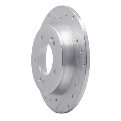 R1 Concepts R1 11-25 Hyundai Elantra Coupe Rear Left Drilled & Slotted Silver Brake Rotor