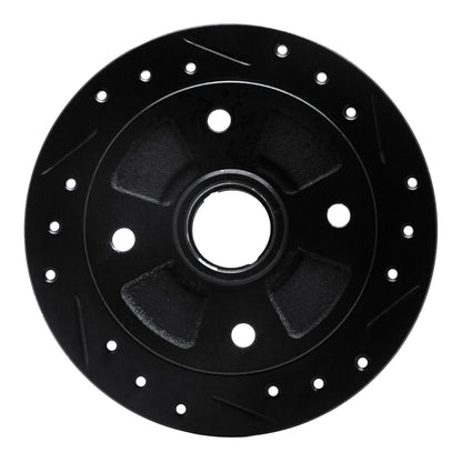 R1 Concepts R1 1987-1994 Mazda 323 Rear Right Drilled & Slotted Black Brake Rotor