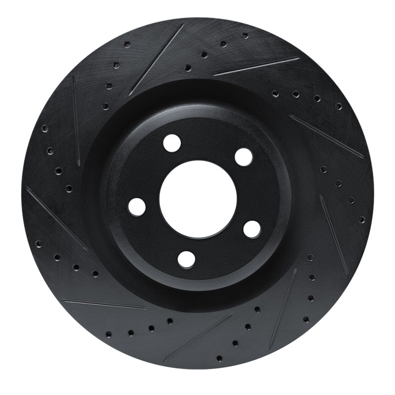 R1 Concepts R1 20-25 Ford Explorer Front Left Drilled & Slotted Black Brake Rotor