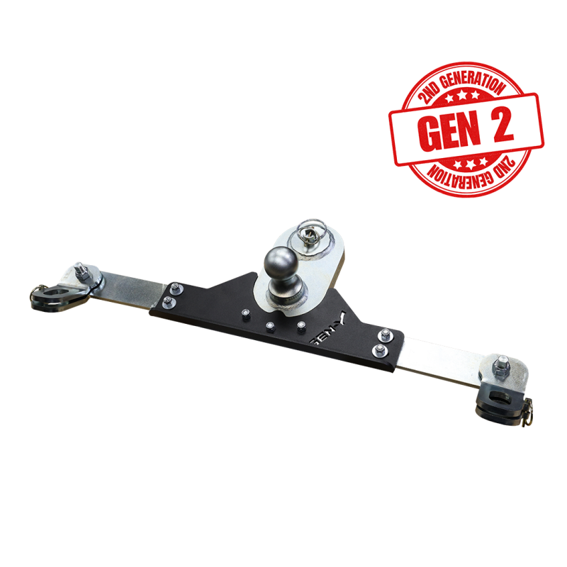 GEN-Y Hitch Gen-Y 2017+ Ford GoosePuck II 5in Offset Ball Puck Mount & 25K Towing w/Safety Chain Anchors