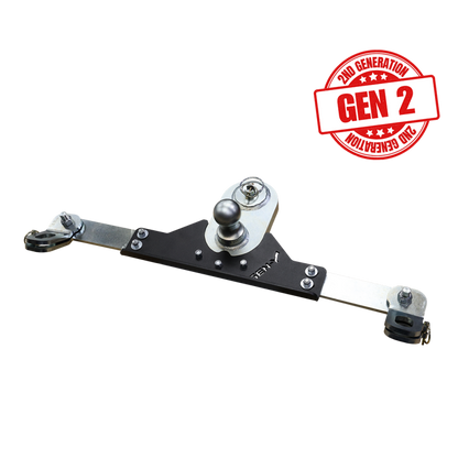 GEN-Y Hitch Gen-Y 2017+ Ford GoosePuck II 5in Offset Ball Puck Mount & 25K Towing w/Safety Chain Anchors