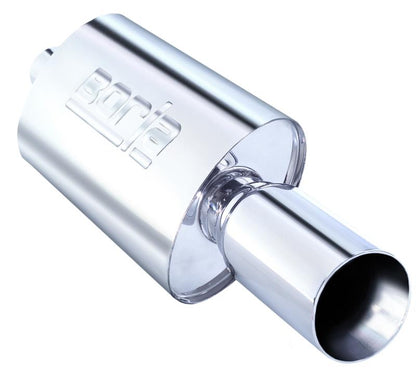 Borla Boomer Muffler Thumper Oval 2-1/4in In 4in Side Round Out
