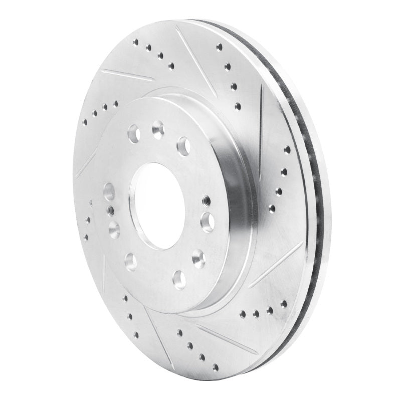 R1 Concepts R1 05-19 Chevrolet Silverado 1500 Front Right Drilled & Slotted Silver Brake Rotor