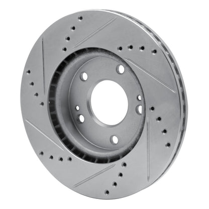 R1 Concepts R1 11-25 Hyundai Venue Front Right Drilled & Slotted Silver Brake Rotor