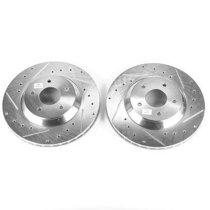 PowerStop Power Stop 88-96 Chevrolet Corvette Front Evolution Drilled & Slotted Rotors - Pair