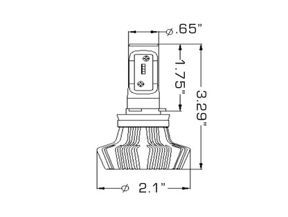 ORACLE Lighting Oracle H8 4000 Lumen LED Headlight Bulbs (Pair) - 6000K