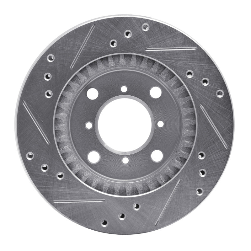 R1 Concepts R1 95-02 Suzuki Esteem Front Right Drilled & Slotted Silver Brake Rotor