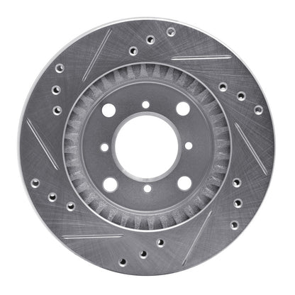 R1 Concepts R1 95-02 Suzuki Esteem Front Right Drilled & Slotted Silver Brake Rotor