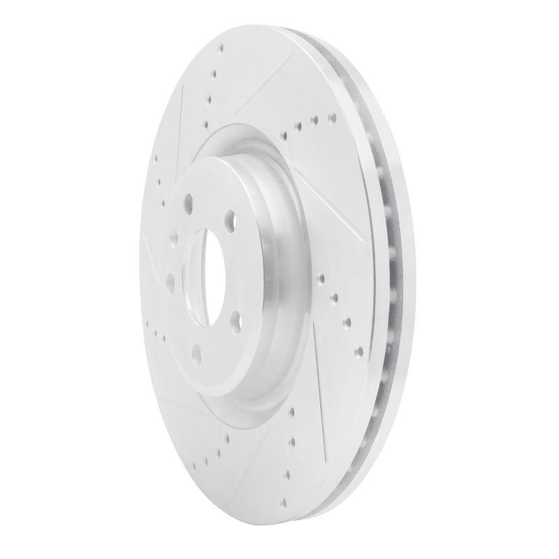R1 Concepts R1 12-20 Audi Q5 (Mexico) Front Left Drilled & Slotted Silver Brake Rotor