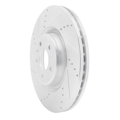 R1 Concepts R1 12-20 Audi Q5 (Mexico) Front Left Drilled & Slotted Silver Brake Rotor