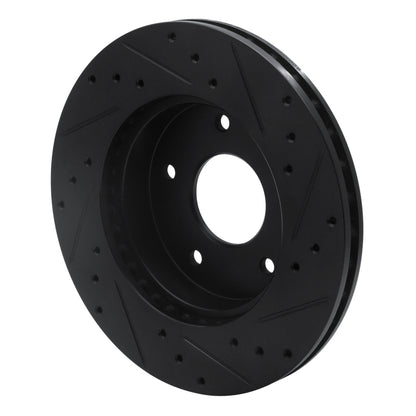R1 Concepts R1 78-81 Pontiac Firebird Rear Left Drilled & Slotted Black Brake Rotor