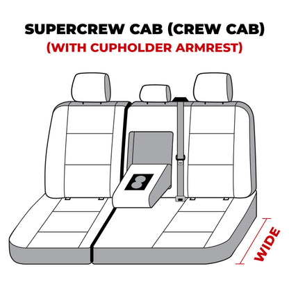 Covercraft 21-24 Ford F-150 Waterproof Polyester SeatSaver Custom Second Row Seat Covers - Grey