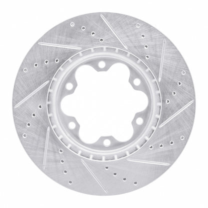 R1 Concepts R1 03-06 Renault Laguna (Mexico) Front Left Drilled & Slotted Silver Brake Rotor