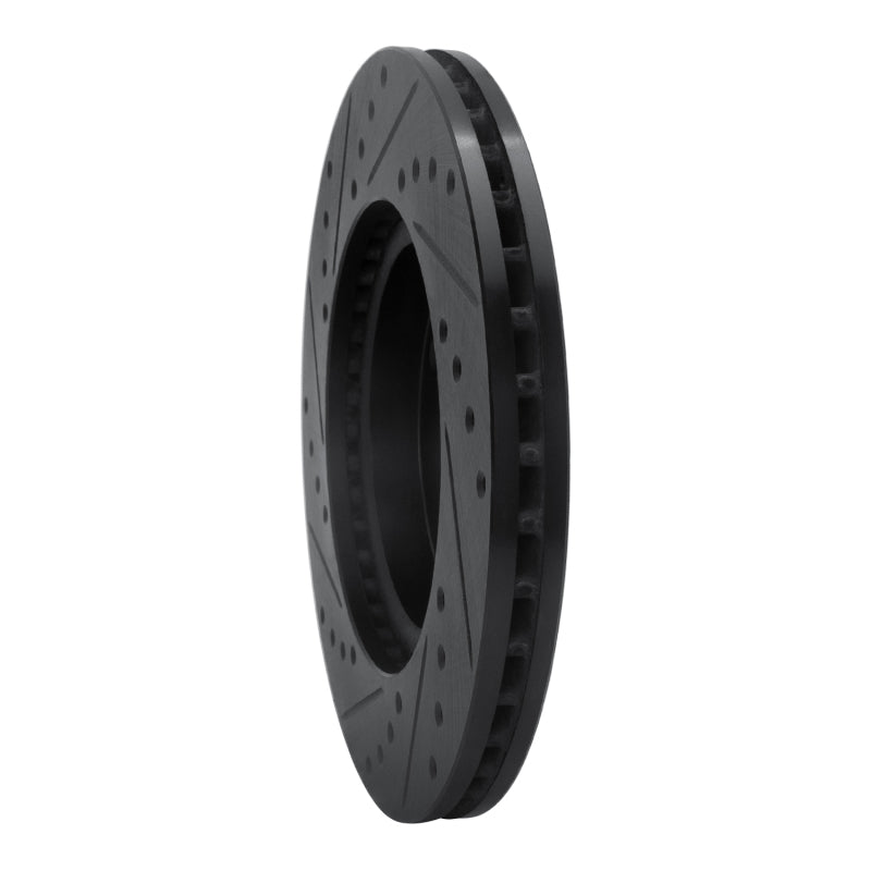 R1 Concepts R1 07-14 Nissan Cube Front Right Drilled & Slotted Black Brake Rotor
