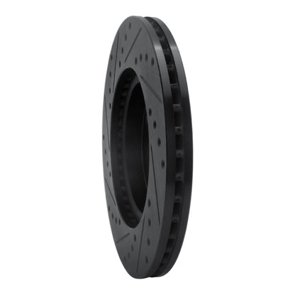 R1 Concepts R1 07-14 Nissan Cube Front Right Drilled & Slotted Black Brake Rotor