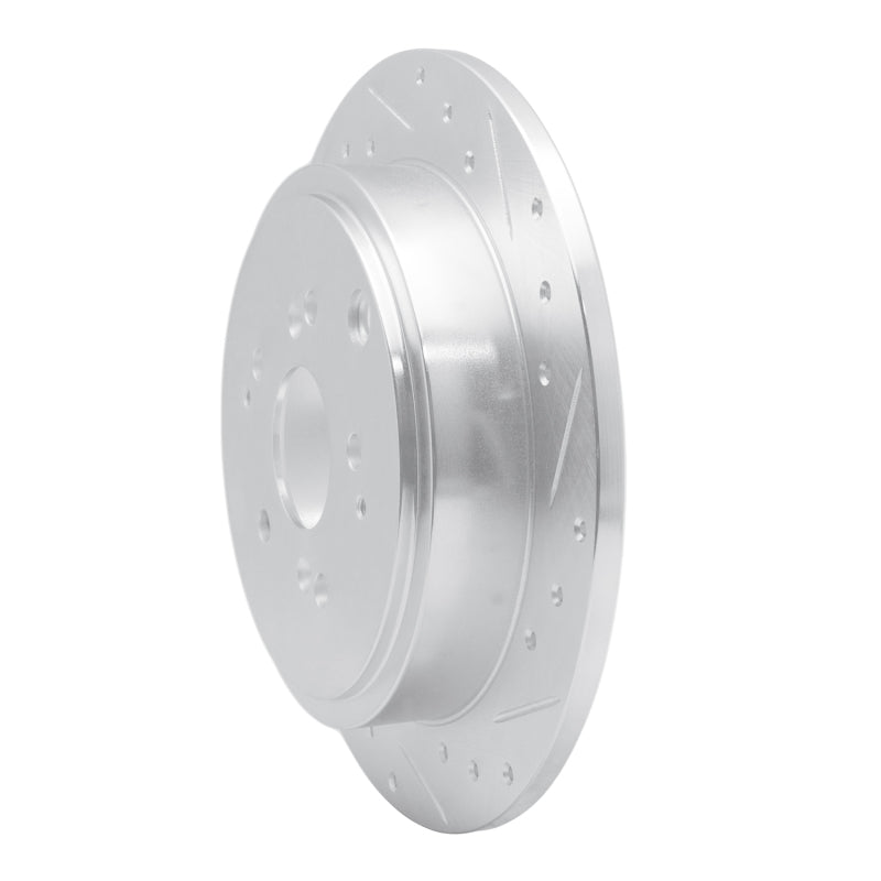 R1 Concepts R1 01-08 Acura MDX Rear Right Drilled & Slotted Silver Brake Rotor