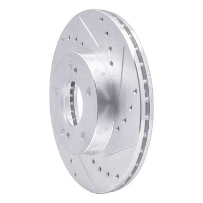 R1 Concepts R1 89-99 Infiniti I30 Front Right Drilled & Slotted Silver Brake Rotor