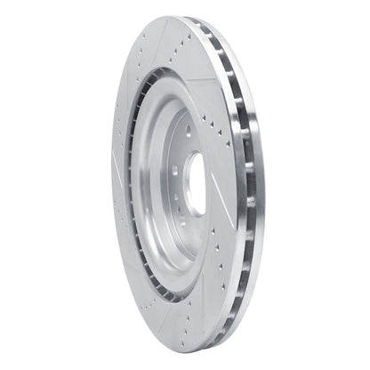 R1 Concepts R1 14-20 Cadillac Escalade Front Right Drilled & Slotted Silver Brake Rotor