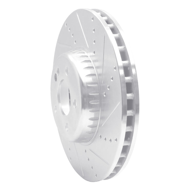 R1 Concepts R1 15-23 Mercedes-Benz C300 Coupe & Convertible Front Right Drilled & Slotted Silver Brake Rotor