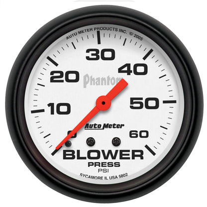 AutoMeter Gauge Boost 2-5/8in. 60PSI Mechanical Phantom