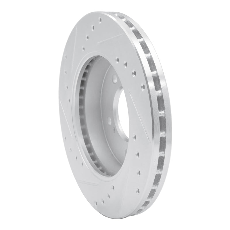 R1 Concepts R1 93-02 Mercury Villager Front Right Drilled & Slotted Silver Brake Rotor