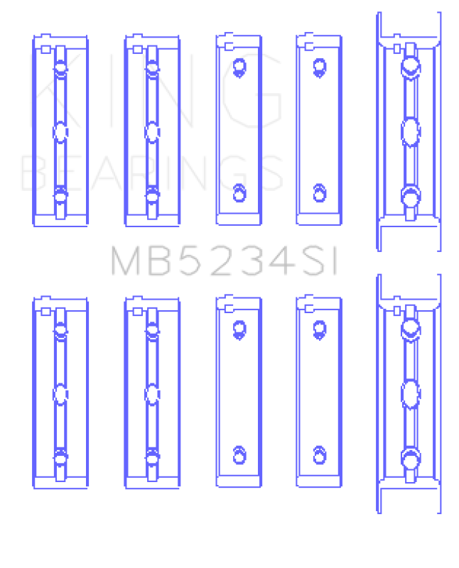 King Engine Bearings Subaru EJ20/EJ22/EJ25 (Size STD) Performance Main Bearing Set