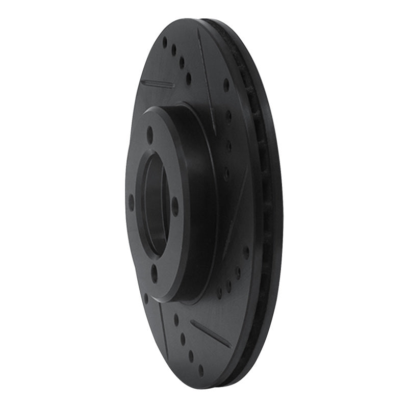 R1 Concepts R1 84-87 Toyota Corolla (US/Canada) Front Right Drilled & Slotted Black Brake Rotor