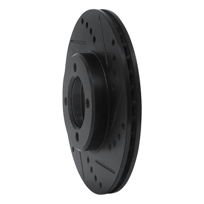 R1 Concepts R1 84-87 Toyota Corolla (US/Canada) Front Right Drilled & Slotted Black Brake Rotor