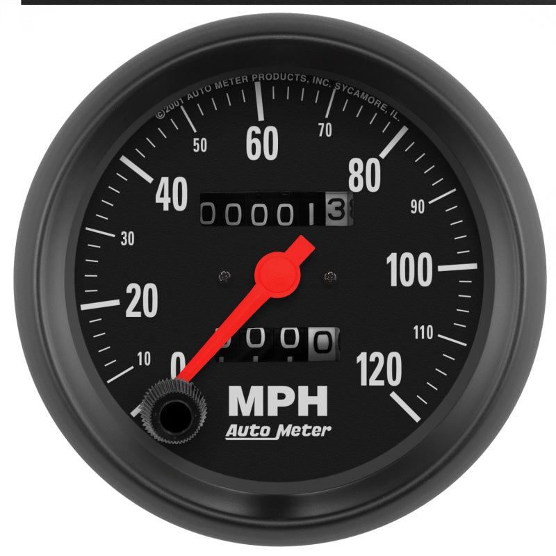Autometer Z Series 85mm 120 mph Speedometer Mechanical Gauge