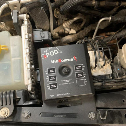 sPOD 07-08 Jeep Wrangler JK SourceLT w/Green LED Switch Panel