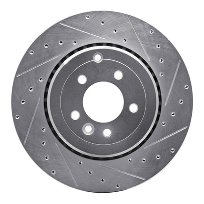 R1 Concepts R1 10-13 Land Rover Range Rover Sport Rear Right Drilled & Slotted Silver Brake Rotor