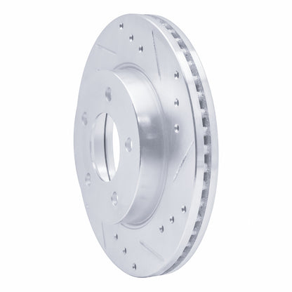 R1 Concepts R1 98-00 Chrysler LHS Front Right Drilled & Slotted Silver Brake Rotor