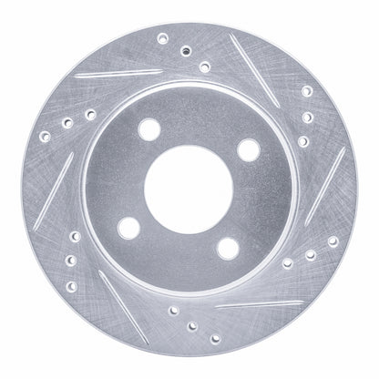 R1 Concepts R1 95-96 Dodge Neon (USA/Canada) Front Right Drilled & Slotted Silver Brake Rotor