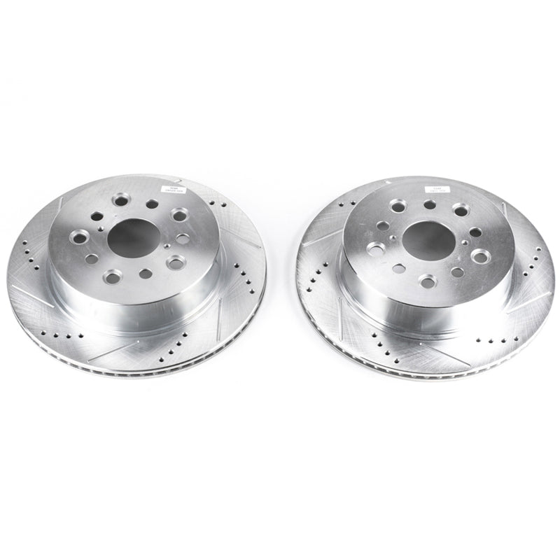 PowerStop Power Stop 01-06 Lexus LS430 Rear Evolution Drilled & Slotted Rotors - Pair