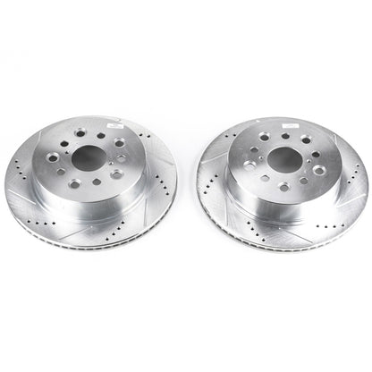 PowerStop Power Stop 01-06 Lexus LS430 Rear Evolution Drilled & Slotted Rotors - Pair