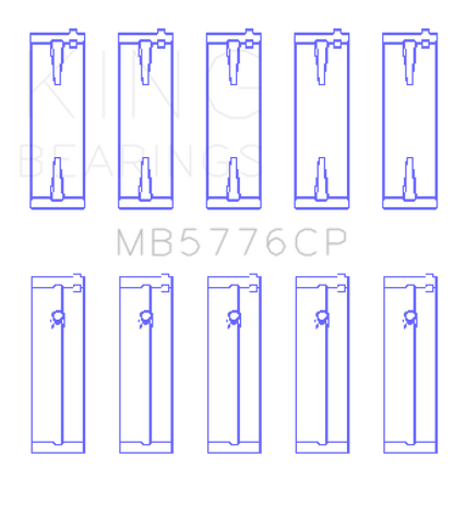 King Engine Bearings Isuzu 4HK1 (Housing Bore +.020) (Size 0.50 Oversized) Main Bearing Set