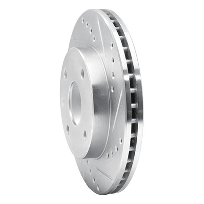 R1 Concepts R1 04-10 Chevrolet Optra (Mexico) Front Right Drilled & Slotted Silver Brake Rotor