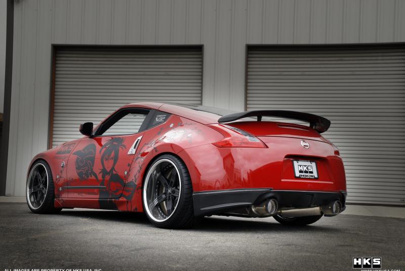 HKS 09-21 Nissan 370z Dual Hi-Power Ti. Tip Catback Exhaust (SUS304 NO COATING)