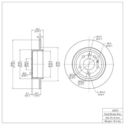 DFC 99-10 Saab 9-5 Rear GeoSPEC Coated Rotor