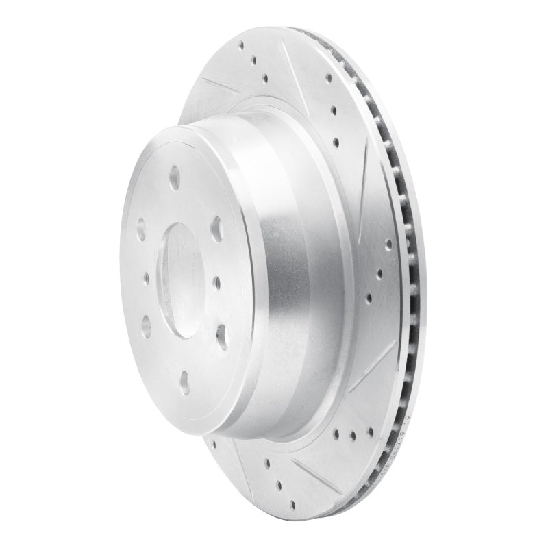 R1 Concepts R1 07-20 Cadillac Escalade ESV Rear Right Drilled & Slotted Silver Brake Rotor