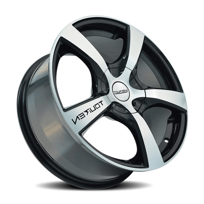 Touren 3190 TR90 16x7 / 5x105/108 BP / 42mm Offset / 72.62mm Hub Gloss Black Machined Wheel